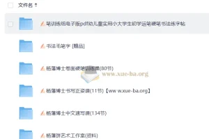杨藩博士硬笔书法精品课合集