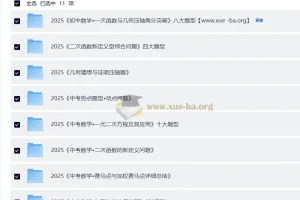 初中数学 2025中考数学 题型解题分类专题合集