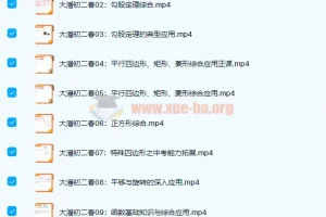 初中数学 潘佳生 2021春 初二数学春季班 15讲完结