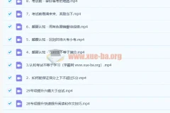 清华潘潘 清华方法高效考试攻略 教你学会考试 29讲完结