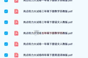 2024春 亮点给力大试卷
