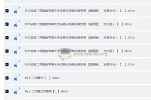 初中数学八年级下册考点+题型精讲与精练突破（人教版）