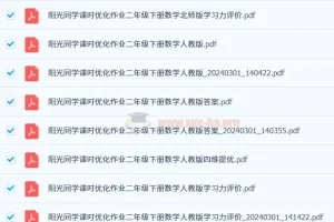 【24春】阳光同学课时优化作业