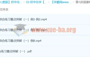 初中化学 中考化学溶液综合练习重点突破【2讲 陈潭飞】