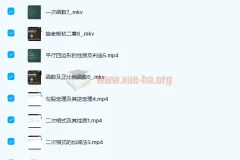 初中数学 施佳辰施老板 2020寒 初二数学寒假班课程 7讲带讲义完结