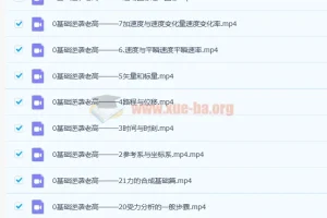 高一物理 大招视频救命包 必修一基础篇