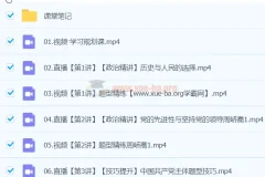 周峤矞2024高一政治 二轮精讲春季班