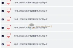 1-6年级小学语文数学英语 重点知识归纳 考试要点汇总