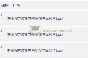 小学数学 7-9年级新版探究应用新思维