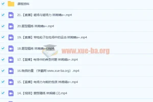 2023高考物理 林婉晴 a+全年班 一轮复习暑假班 秋季班更新21讲