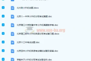 小升初真题汇总