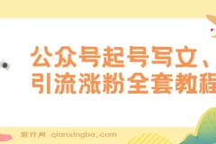公众号起号写文、引流涨粉变现项目，一条广告赚5k到7k，保姆级教程
