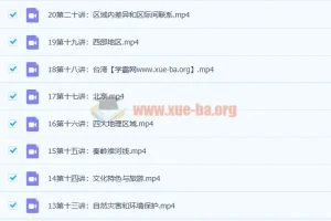 中国地理杨晓松初一地理21讲全套 七年级地理微课堂