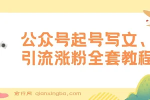 公众号起号写文、引流涨粉变现项目，一条广告赚5k到7k，保姆级教程