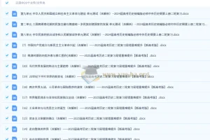 【新高考版】2025届高考历史二轮复习易错重难提升练习(含解析）