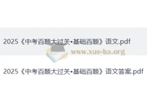 2025 中考语文·百题大过关 （基础百题）