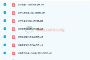 名师汇总 初中总复习知识点汇总百度云下载