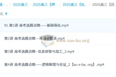 吕子正 2025高三高考化学 点睛班