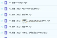 朝鲜阳 高中物理 2024-2025高二物理 A+秋季班 寒假班