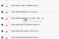 2025版初中7-9年级上下册各科早背晚默小纸条(1.1GB)