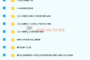 小学1-6年级试卷9.6G大合集 百度云下载