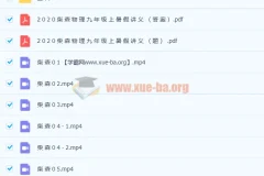 2020年柴森九年级物理暑假班初三物理 10讲完结