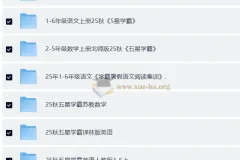 2025秋 小学各科 学霸复习资料合集