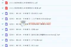 2021年柴森九年级物理寒假班（初三中考物理）8讲带讲义完结