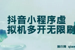 抖音小程序最新玩法,单设备虚拟机无限刷广告,每日轻松薅200+