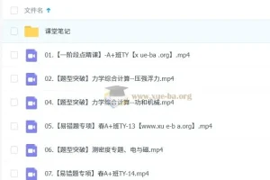 初三 中考物理 付雷 2024-2025 A+ 秋季班 寒假班 春季班