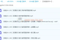 肖晗数学 2024年高三高考数学 A+春季班