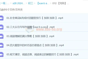 【完结】【2024中考】中考英语复习冲刺