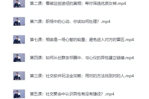 《高质量男性社交手册：认识女生的艺术》[MP4]