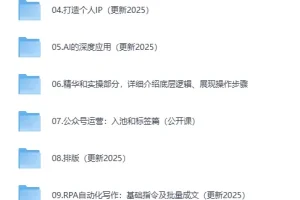 《AI+自媒体+RPA变现训练营，写作变现+AI使用+SEO+多平台运营+RPA自动化》[MP4]