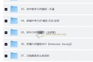 初中数学中考几何复制资料合集