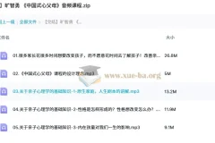 【旷智勇】《中国式心父母》音频课程