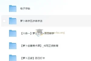 萝卜练字 小学生硬笔书法课