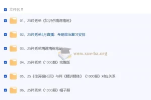 2025肖秀荣考研政治系列资源合集