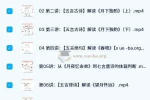 【完结】唐诗三百首 40讲