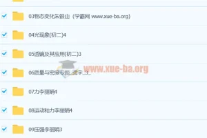 初中物理 初二物理视频教程 12章合集