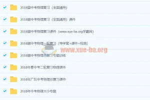 2018初中物理中考总复习全套资料