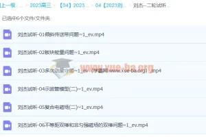 刘杰 2023高三高考物理 二轮试听课