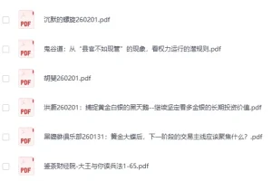 《全网付费文章-大佬文集圈 学习先锋 精选研报》 2月1日更新[PDF]
