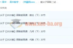 高中数学竞赛 爱尖子高联二试上中下三套课程80G高清视频教程完整版