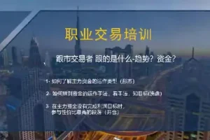 交易员系统操盘课：职业操盘手交易培训