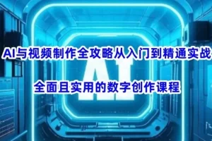 AI视频制作入门到精通实战课：实用数字创作全攻略