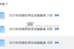 小学数学 2025秋思维秋季实战强基课4-6阶