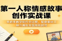 第一人称情感故事制作教学，高流量易变现赛道