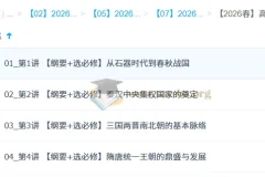 2026高中历史 高二历史 刘莹莹 系统春季班
