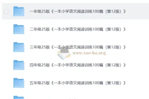小学语文 阅读训练100篇 视频+PDF解析 24秋 227.9GB